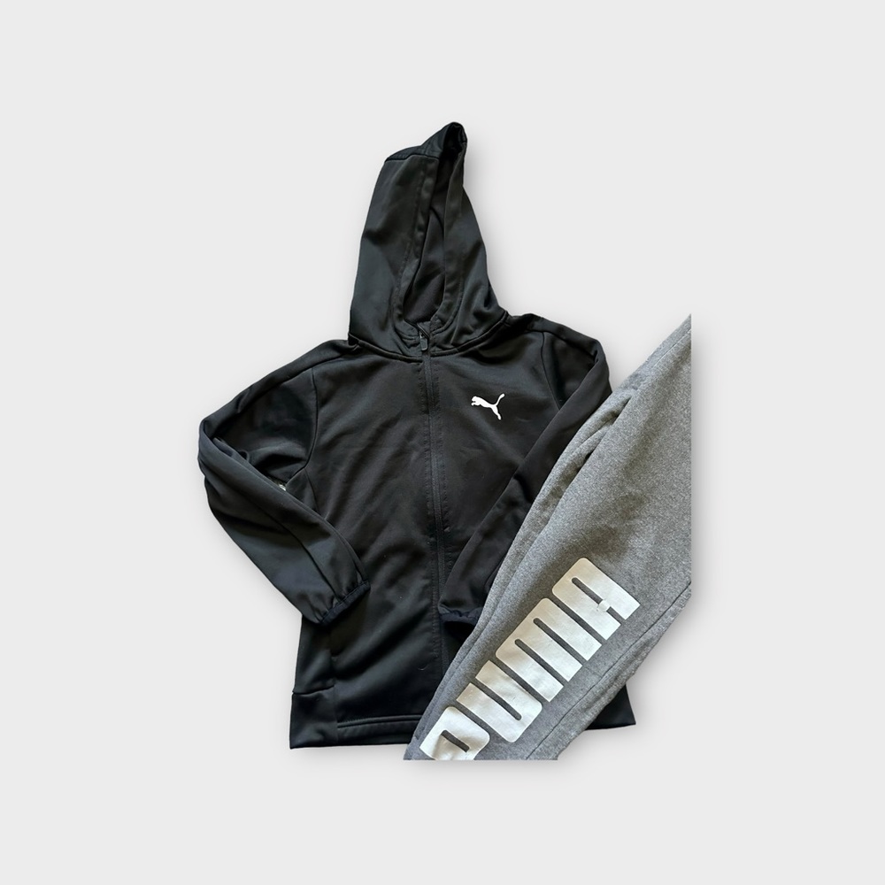 🎉Boys Puma Jogger/long sleeve zip up hoodie set - boys size 7/8. GUC. 🎉 - Picture 4 of 4